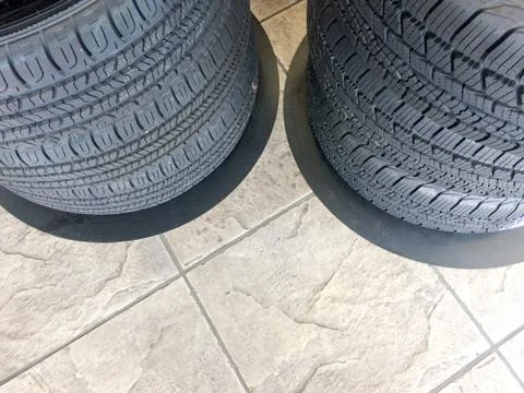 New tires in store Stock Photos