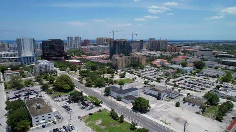 New towers and empty lots in downtown West Palm Beach Stock Footage 243404310