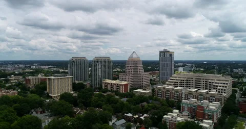 New towers in downtown Charlotte Stock Footage 207349853