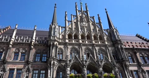 New Town Hall in Munich, Germany Stock Footage 346321796