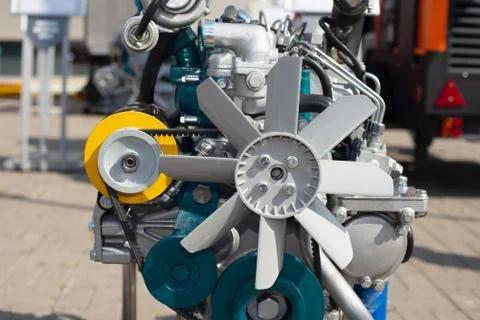 New tractor engine separately. industrial machine photo. 写真素材
