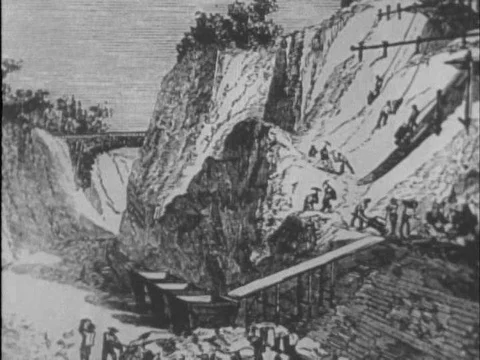 New traditions are started in northeastern America in the 1800s, such as public Stock Footage 75285795