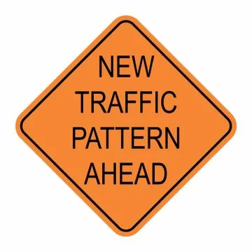 New Traffic Pattern Ahead Stock Illustration