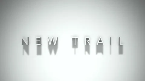 New trail 3D title animation with shadows on a white background Vídeos de archivo 297567105