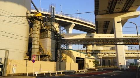 New Transit Yurikamome runs on Elevated Railway Video stock 130360220
