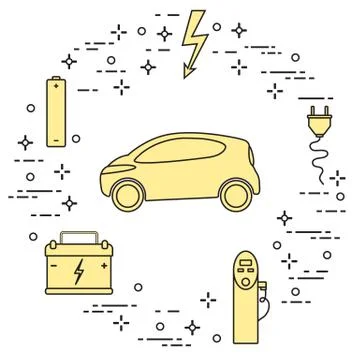 New transport eco technologies. Stock Illustration