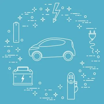 New transport eco technologies. Stock Illustration