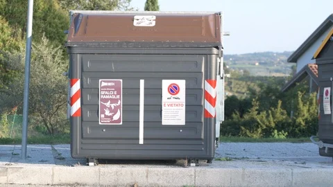 New trash bins differentiated Stock Footage 95944138