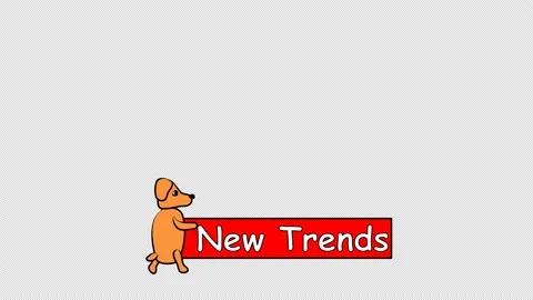 New Trends text on transparent background video 4k for Youtube Stock Footage 165692534