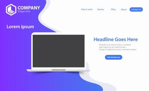 New Trendy SEO Optimization Website Landing Page vector theme template design イラスト素材