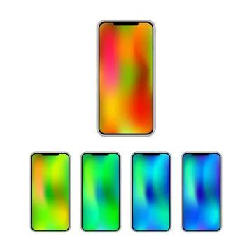 New Trendy smartphone with full gradient touchscreen. Stock Illustration