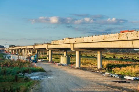 New Trestle Bridge Construction Stock Photos