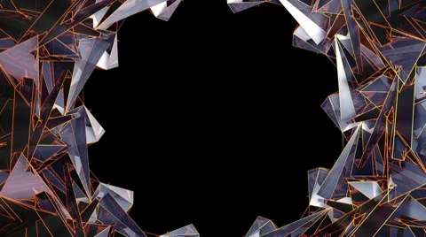 New Triangle - 3 - With Alpha Channel Video stock 8850637