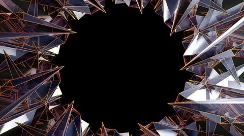 New Triangle - 3 - With Alpha Channel - 2 Stock Footage 8850894