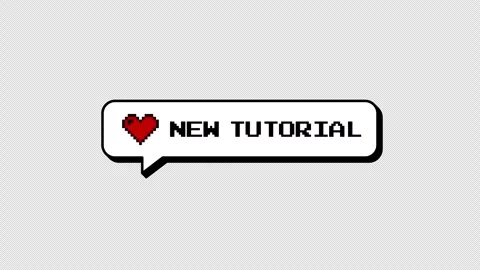 New Tutorial 8-bits pixel art neubrutalism comment balloon. Alpha. 스톡 동영상 316774490