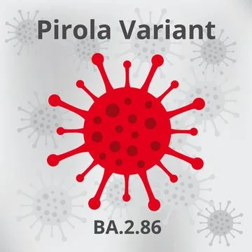 A new type of mutation of the Pirola coronavirus Stock Illustration