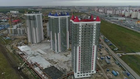 New under construction high rise buildings Video stock 93585404