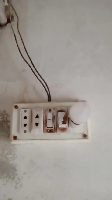 New unique electric switch board Stock Footage 322039791
