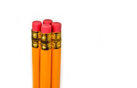 New unsharp pensils on the white background Stock Photos