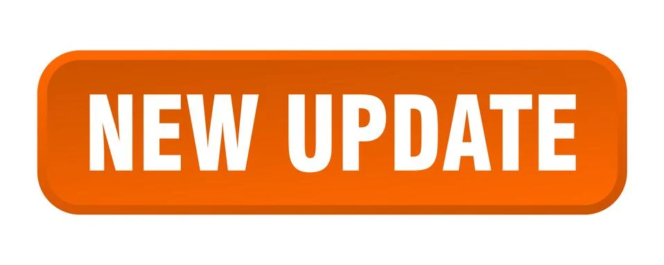 New update button. new update square 3d push button Illustrazione stock