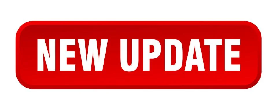 New update button. new update square 3d push button Stock Illustration