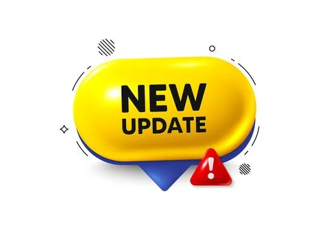 New update icon. Special offer sign. Offer speech bubble 3d icon. Vector Stock Illustration