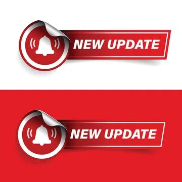 New Update label button sign Stock Illustration