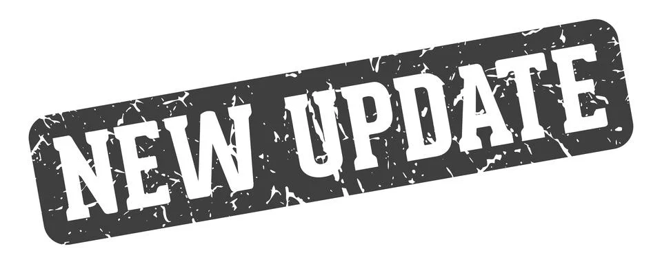 New update rectangular sign. new update stamp Stockillustratie