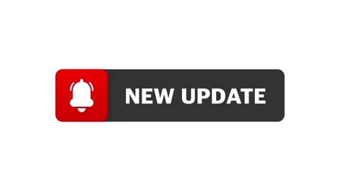 New update red label on white background. Red banner. Motion graphics. Stock Footage 156578351