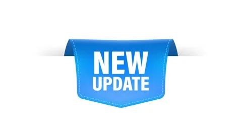 New update red ribbon on white background. Red sticker. Motion graphics. Stock Footage 152830404