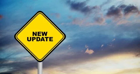 New update sign Stock Photos