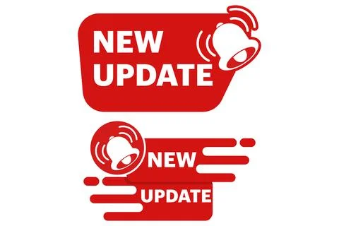 New updated vector icon set, Round Label with New Update Text. イラスト素材