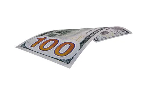 New US Dollar, American Banknote, Curled Banknote Money Stock Illustration