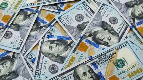 New US dollars rotating as background Stock Footage 88227270