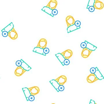 New usel female vector seamless pattern イラスト素材