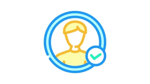 New user registration color icon animation Stock Footage 227552887