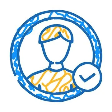 New user registration icon doodle illustration イラスト素材