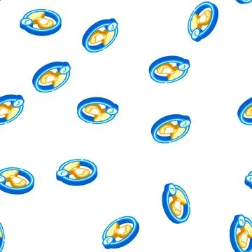 New user registration isometric icon seamless pattern Illustrazione stock