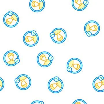 New user registration vector seamless pattern Stock Illustration
