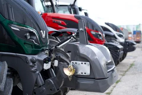 New Valtra tractor model T 234 in different colors Stock Photos