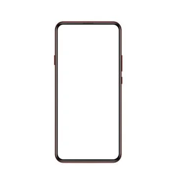 New version of frameless red color modern smatphone. Cell phone smart phone Stock Illustration