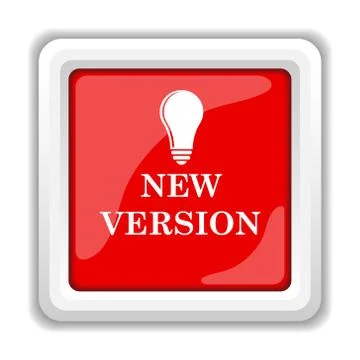 New version icon. internet button on white background.. Stock Illustration
