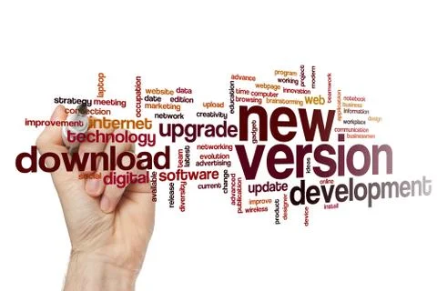 New version word cloud Stock Illustration