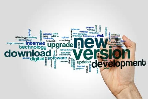 New version word cloud 写真素材