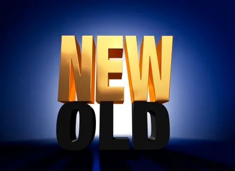New versus old Stock Illustration