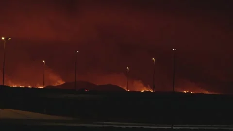 The New Volcano eruption in Iceland Stock Footage 259021322