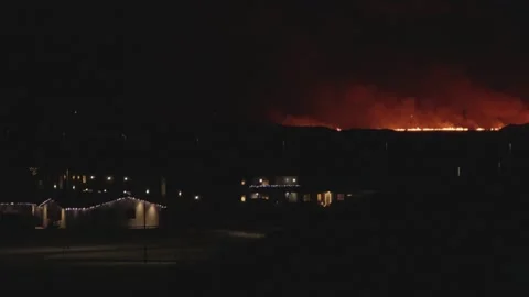 The new volcano eruption in Iceland Stock Footage 259021454