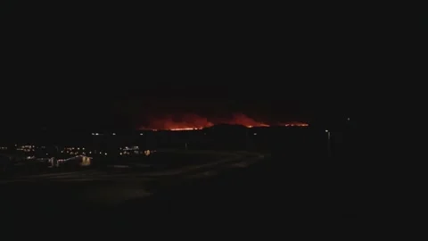 The new volcano eruption in Iceland Stock Footage 259021740