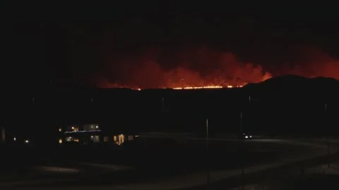The new volcano eruption in Iceland Stock Footage 259021846