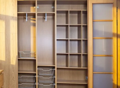 New wardrobe in the course of assemblage Stock Photos